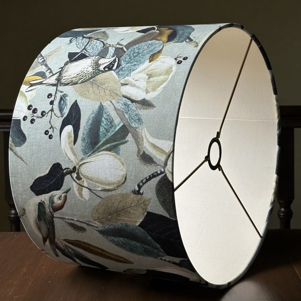 BIRDS IN MINT PARADISE double sided lampshade