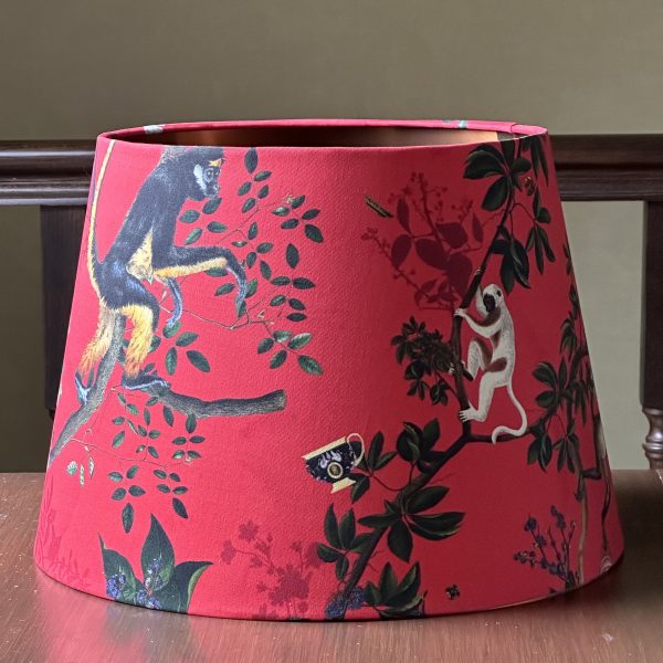 MONKEY WORLD lined brushed copper lampshade