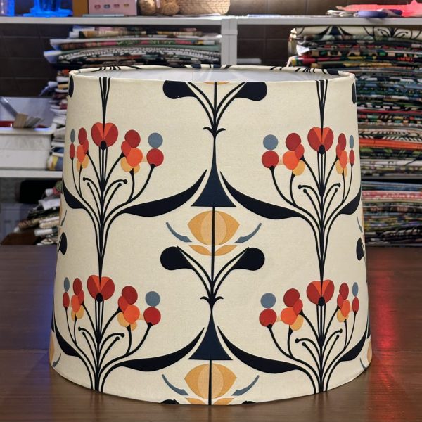 Vintage Arts and Crafts Floral Lampshade