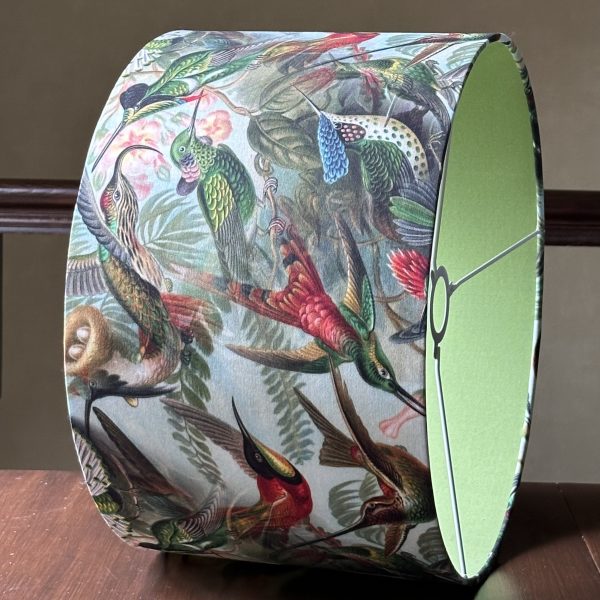 VINTAGE HUMMINGBIRDS double sided lampshade