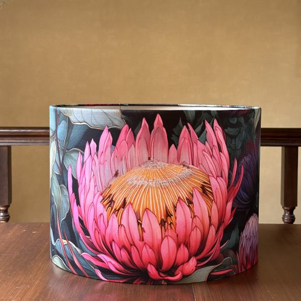 NDEBELE PROTEA ELEGANCE lined brushed champagne lampshade