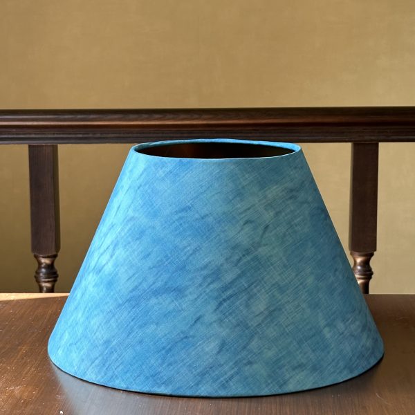 SHIBORI Linen in Turquoise Blue lampshade