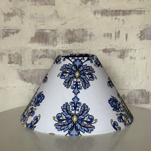 PORTUGUESE TILE motifs lined mirror gold lampshade