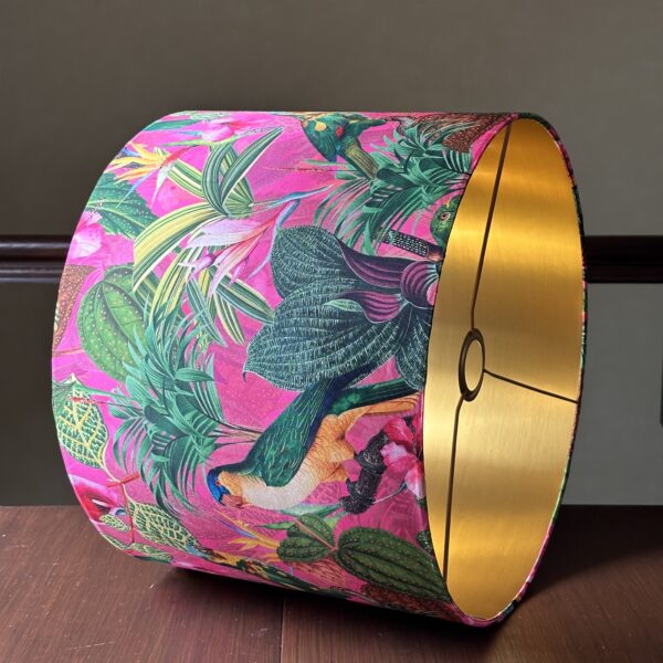 TROPICAL PARADISE Brushed Gold Lampshade