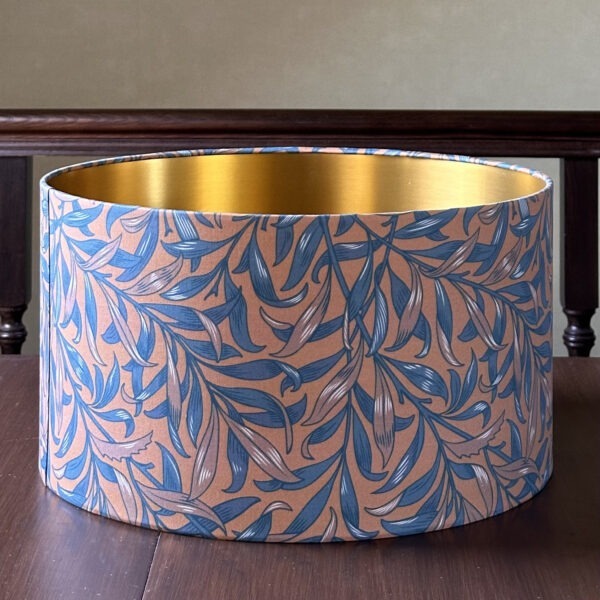 GOLDEN WILLOW GLOW MUSTARD & BLUE GREY lampshade