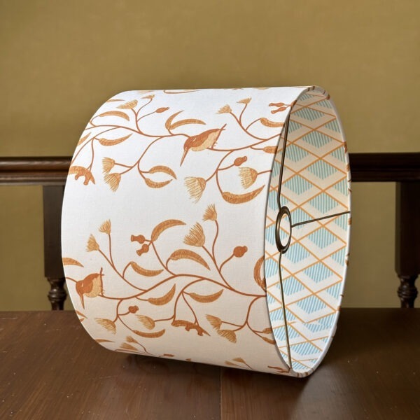 Chinoiserie Blue and Gold Double-Sided Lampshade