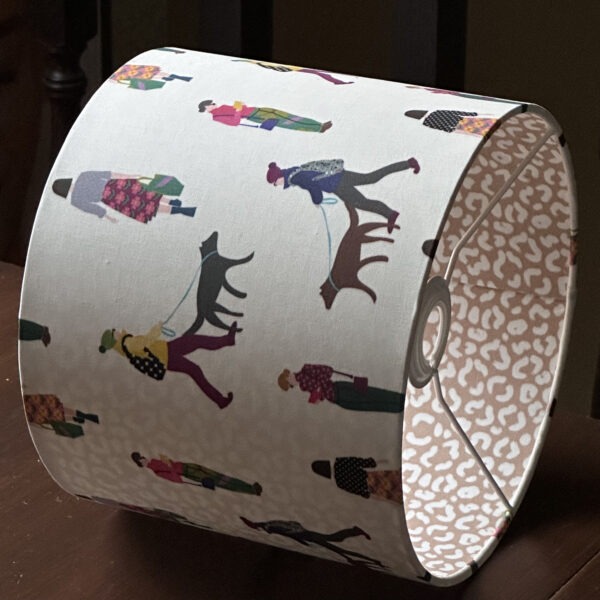 City Dog Walk Double-Sided Lampshade