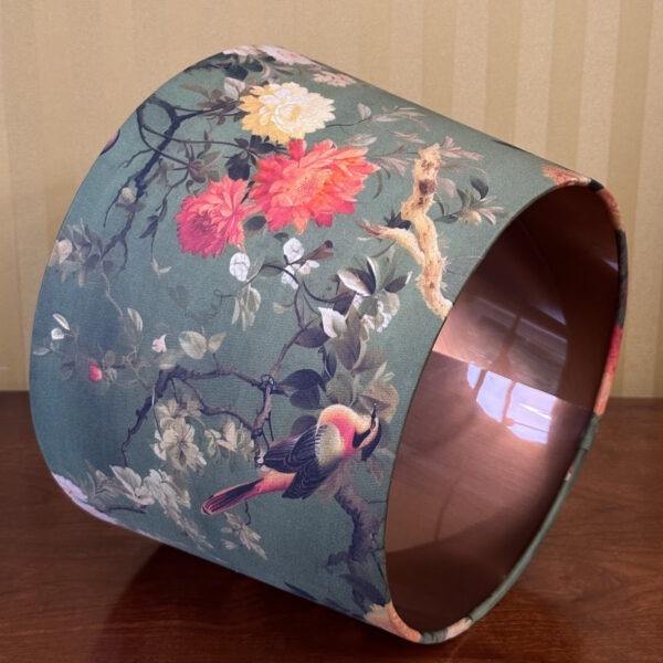 Victorian Birds Empire Lampshade with Copper Lining