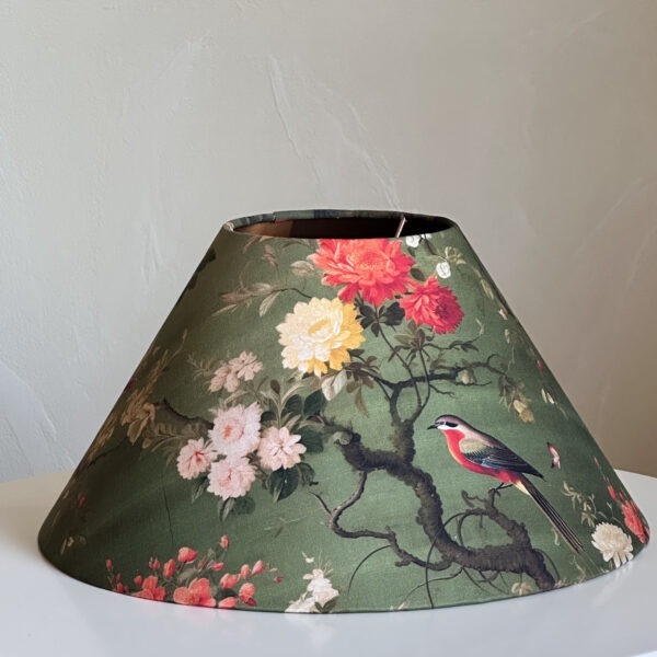 Victorian Birds Lampshade with Brushed Copper Lining