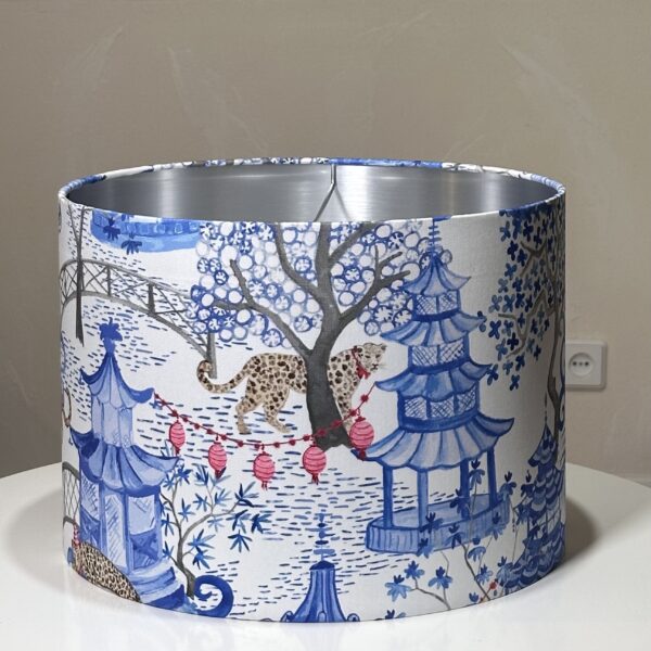 Party Leopards Pagoda Forest Silver Lampshade