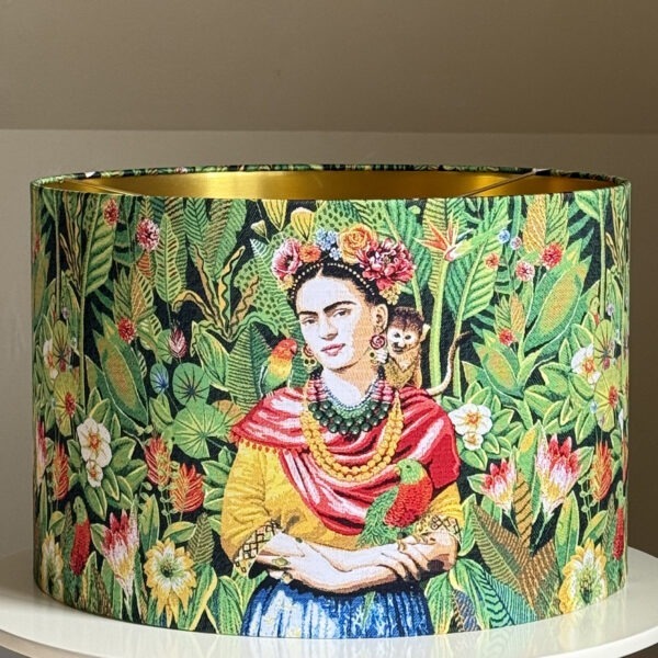 Frida Kahlo Jungle Elegance Gold Lampshade