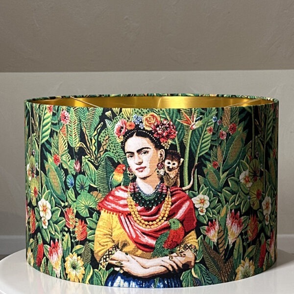 Frida Kahlo Jungle Elegance Gold Lampshade