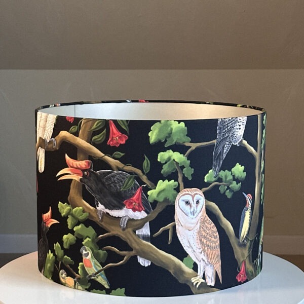 Exotic Bird Paradise Champagne Lined Lampshade