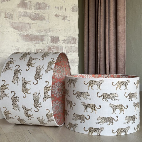 Leopard Parade Ikat-Inspired Double-Sided Lampshade