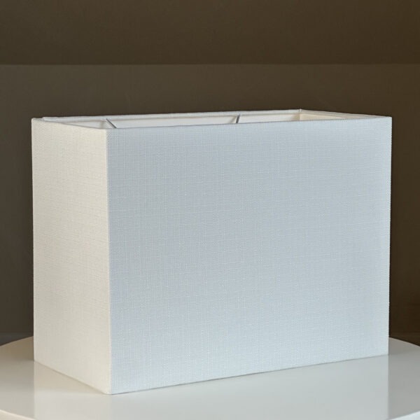 Modern Textured White Rectangular Fabric Lampshade