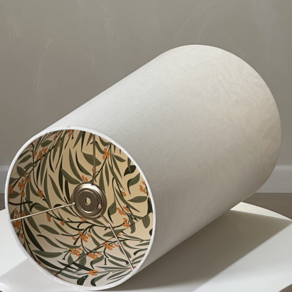 Elegant Botanical Double-Sided Linen Lampshade