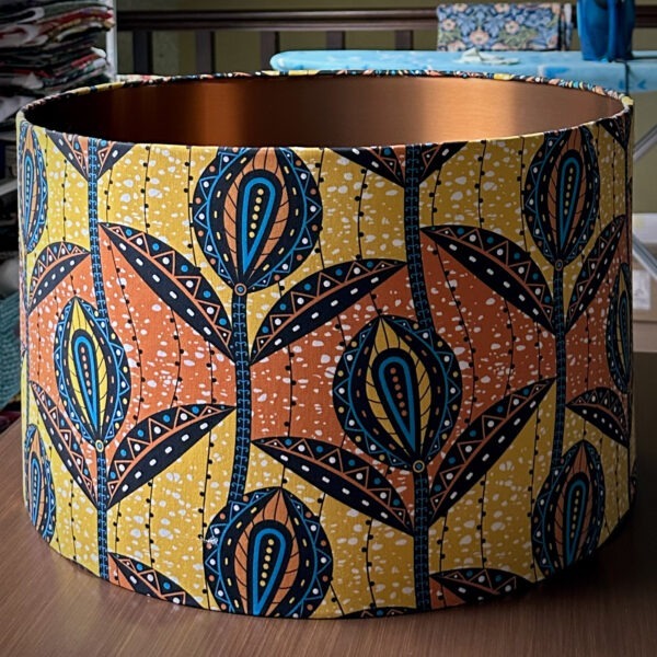 Vibrant Tribal Bloom Copper Lined Lampshade