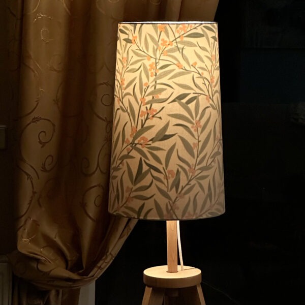 Elegant Botanical Double-Sided Linen Lampshade