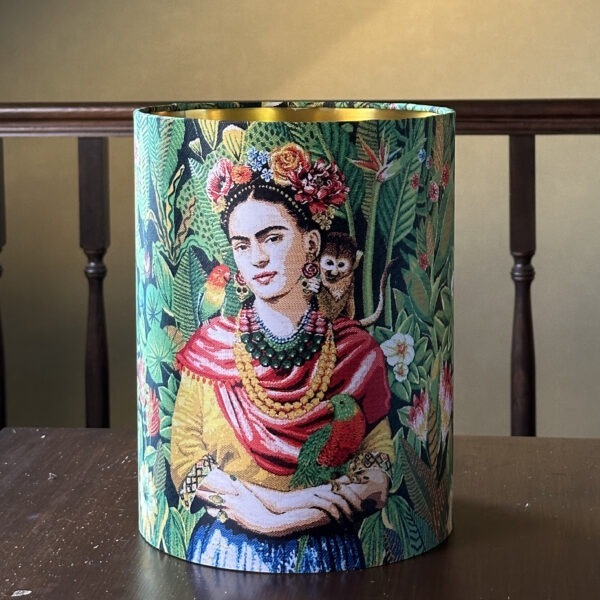 Frida Kahlo Jungle Lampshade – Gold Lined