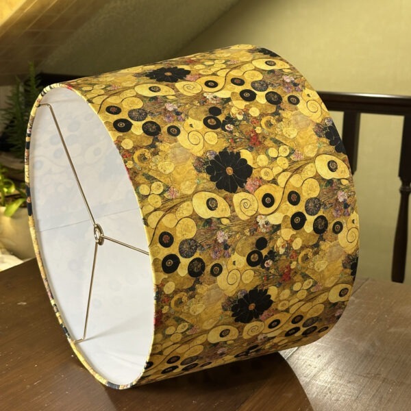 Klimtesque Art Nouveau Floral Lampshade