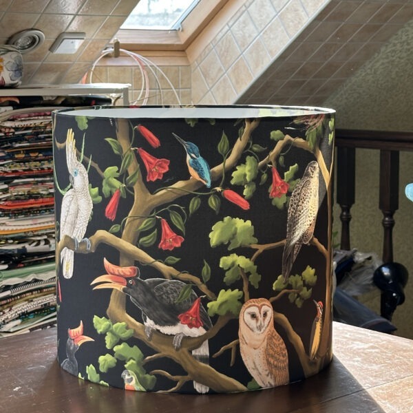 Exotic Bird Chorus Black Forest Lampshade