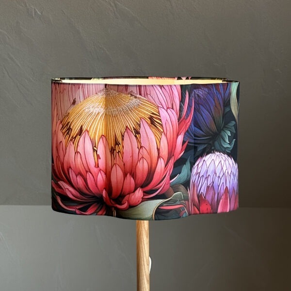 Protea Elegance Scalloped Floral Statement Lampshade