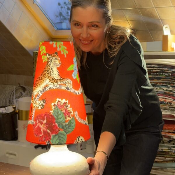 Tropical Leopard Red Jungle Lampshade