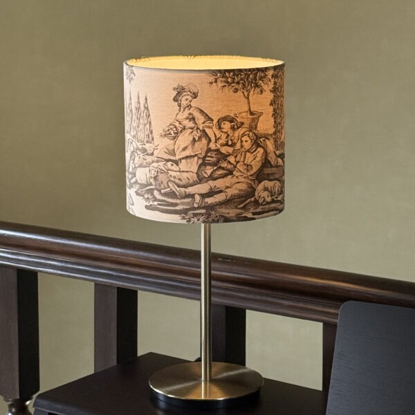Toile de Jouy Table Lamp – Gold Base