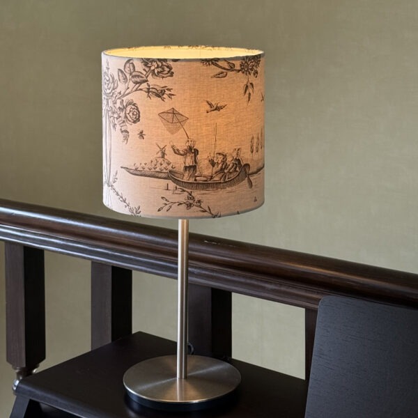 Toile de Jouy Table Lamp – Nickel Base