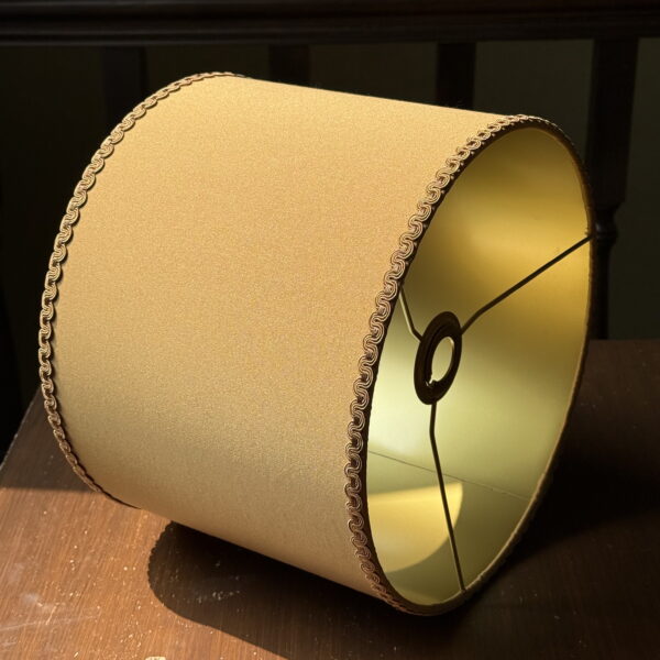 Elegant Camel Lampshade with Spanish Gold Interior Trim