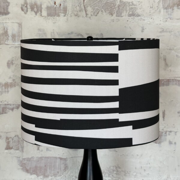 Modern Black and White Abstract Oval Lampshade