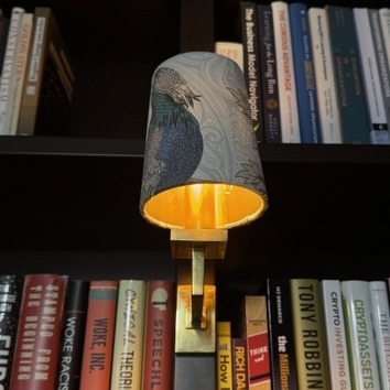William Morris Light Bird Candle Clip Lampshade (Brushed Copper)